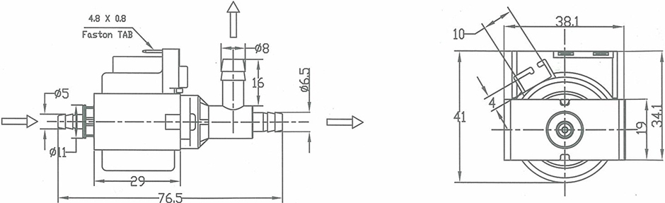 電磁泵蒸發(fā)器/清洗機(jī)產(chǎn)品尺寸